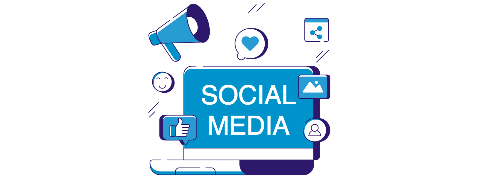 Social media marketing on Facebook, Instagram, LinkedIn, Twitter/X